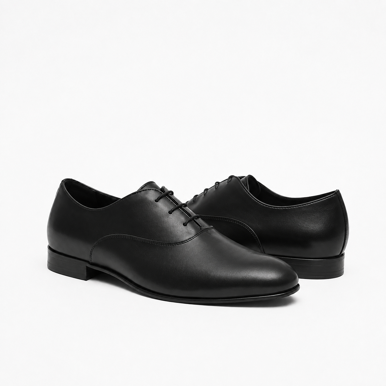 Richelieu Charles en cuir de veau lisse noir