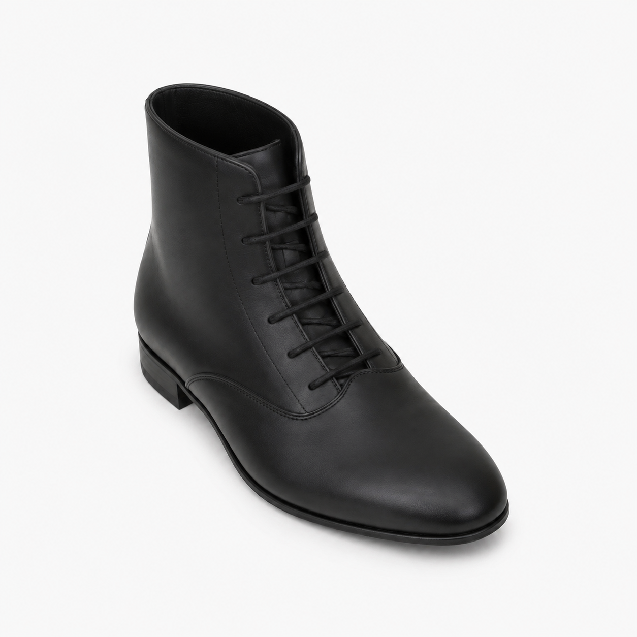 Bottine Ines en cuir de veau lisse noir