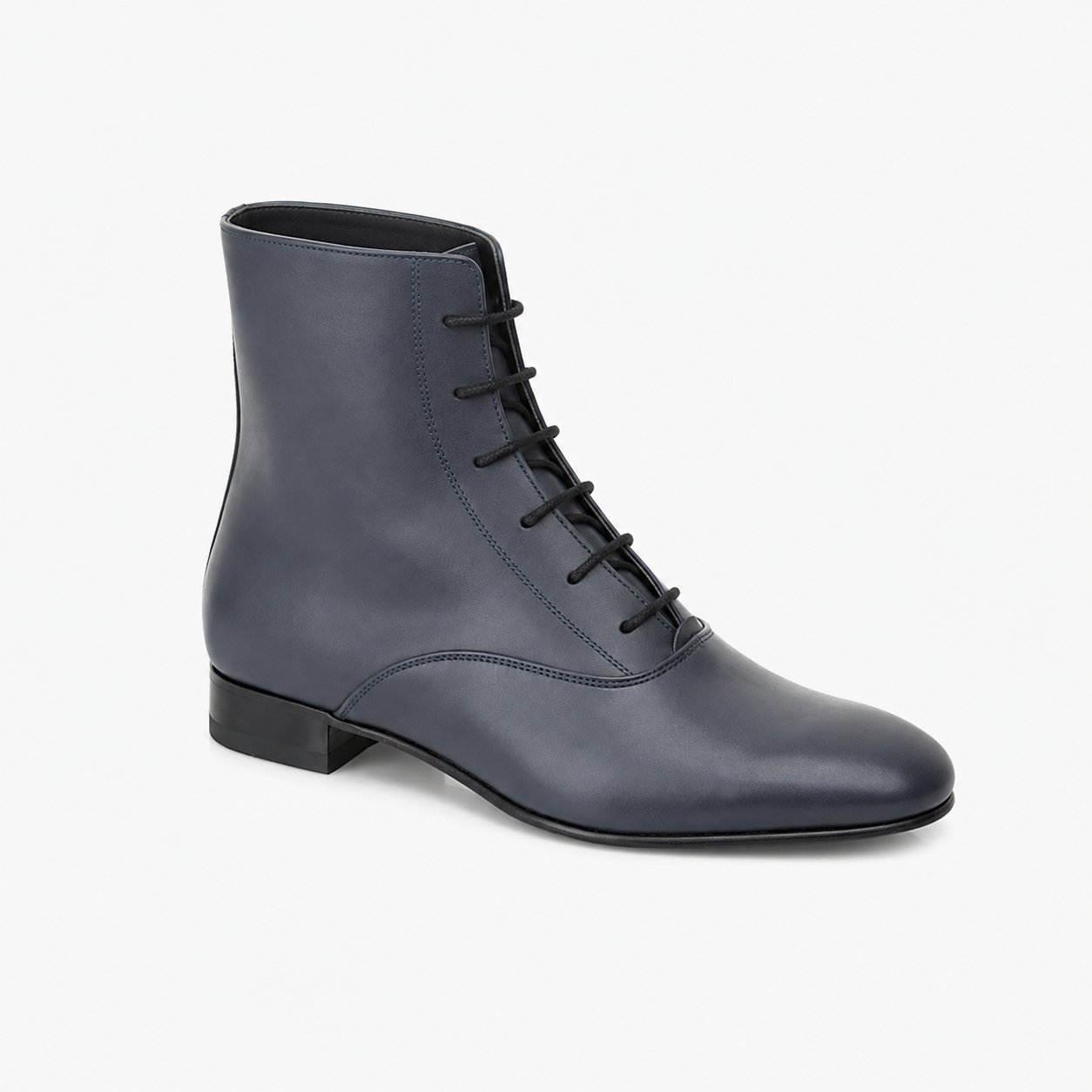 Collection Keren Ann x Zorzetto - Bottine Ines en cuir de veau lisse bleu