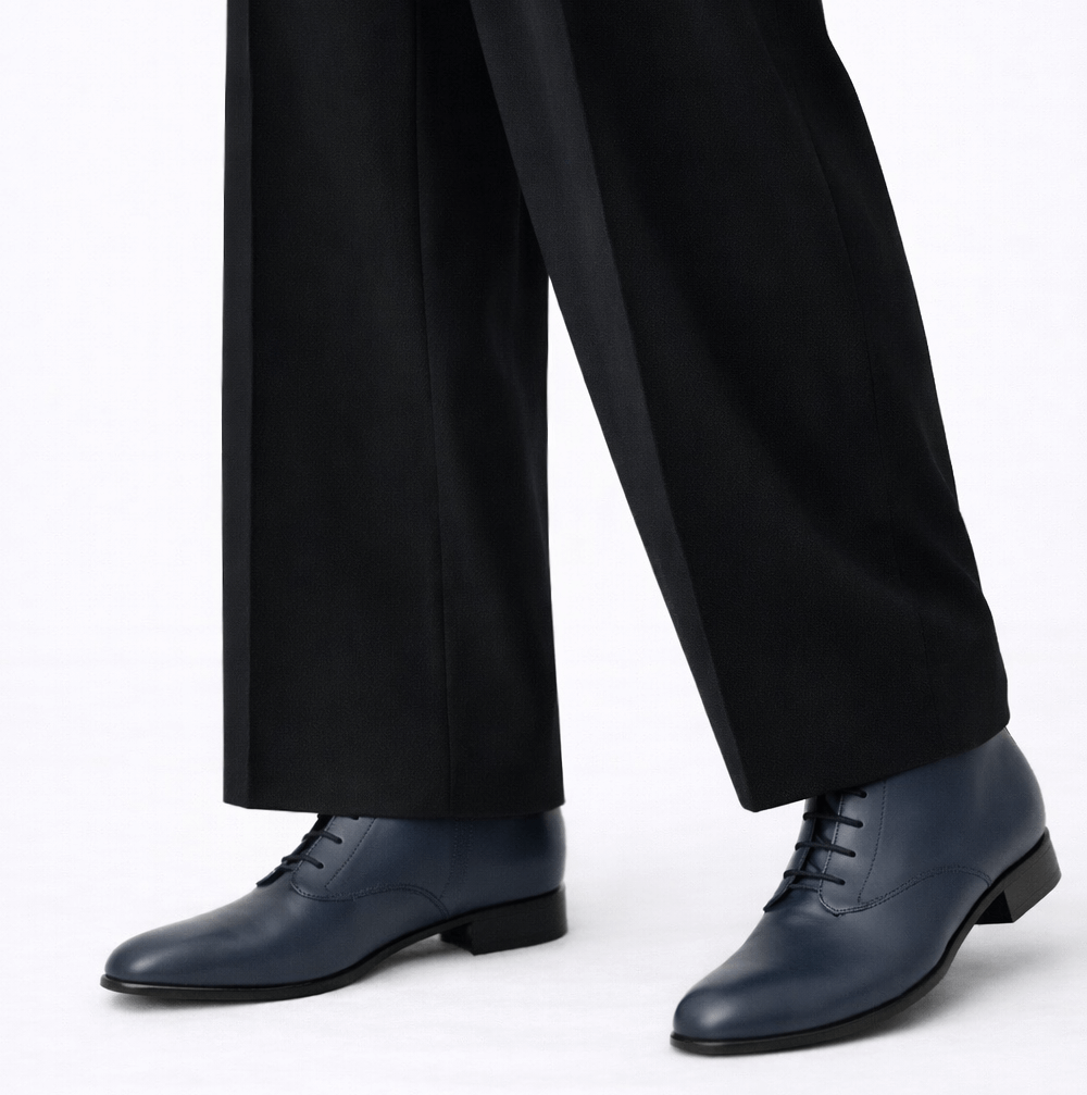 Keren Ann x Zorzetto Collection - Ines boot in blue calfskin leather