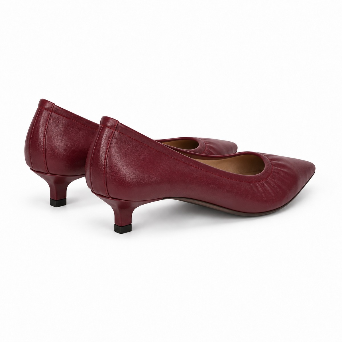 Escarpins Alice en cuir de veau souple Bordeaux