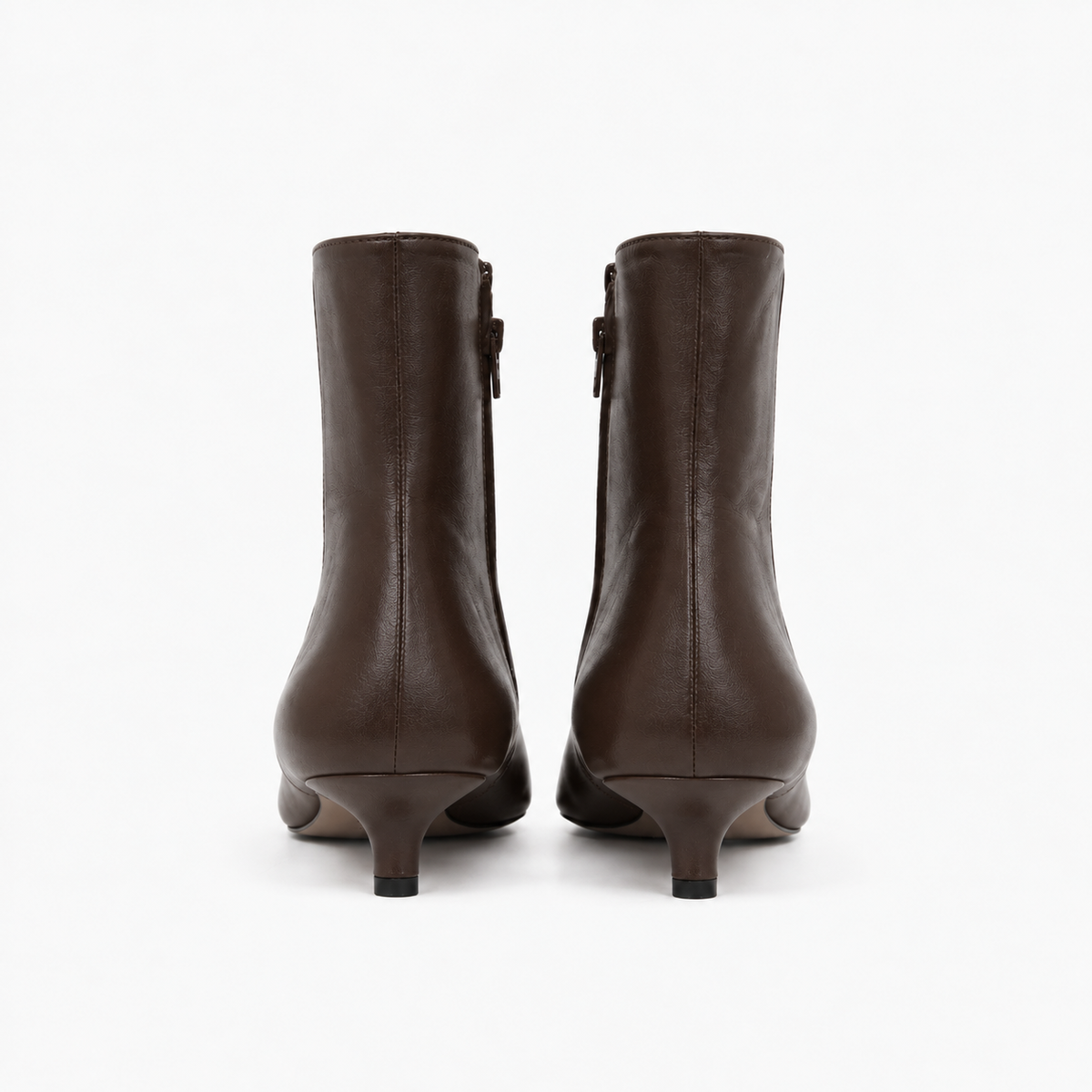 Bottine Nina en cuir de veau lisse chocolat