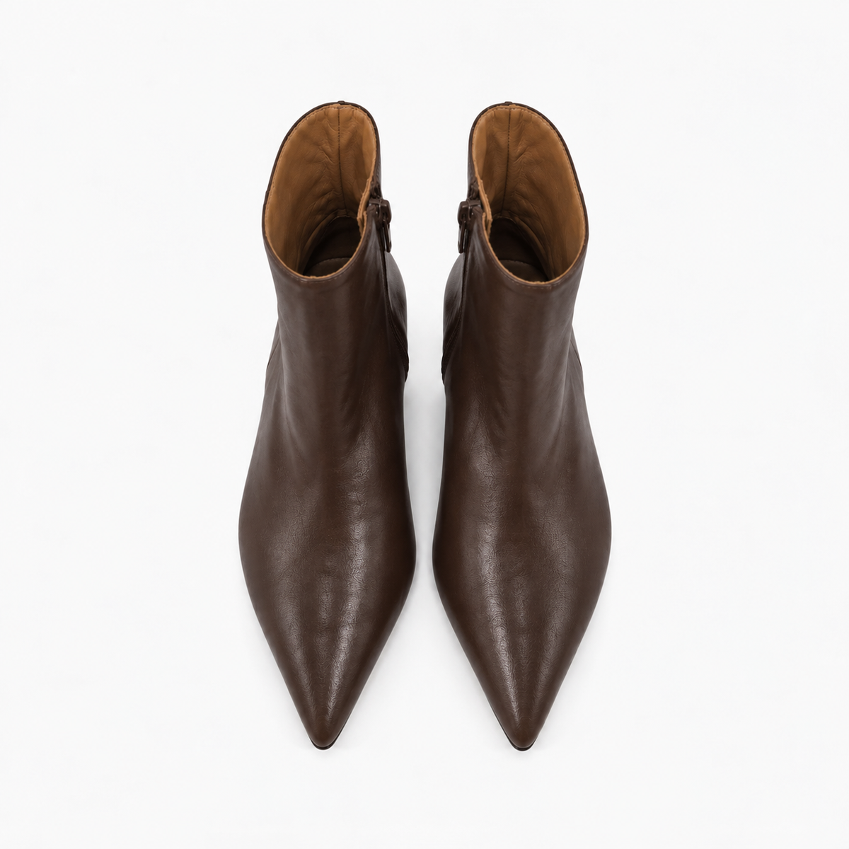 Bottine Nina en cuir de veau lisse chocolat