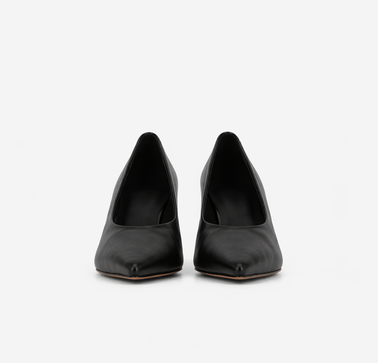 Escarpins Eva en cuir de veau souple Noir