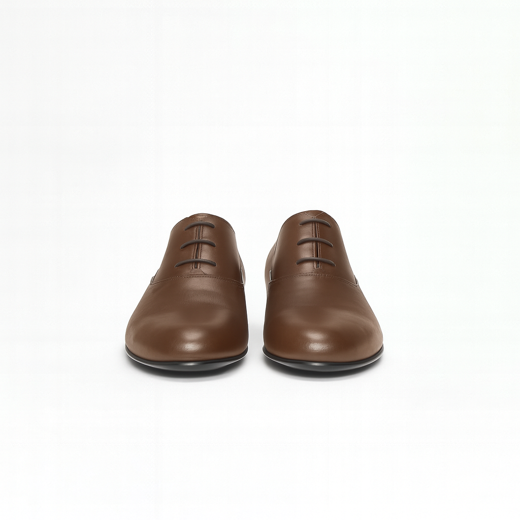 Richelieu Charles en cuir de veau lisse chocolat